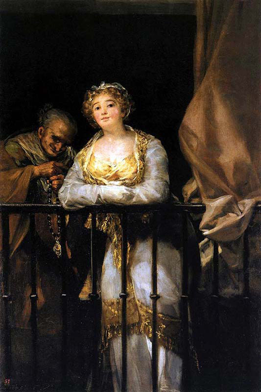 Maja and Matchmaker on a Balcony